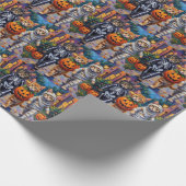 Papier Cadeau Siberian Cats Trick-or-Treating Halloween Costumes (Coin)