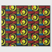 Papier Cadeau Siberian Husky Papa, Chien Papa, Cadeau Amoureux d (Plat)