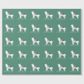 Papier Cadeau Sibérie Husky Joyeux Noël Design (Plat)