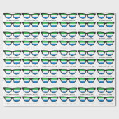 Papier Cadeau Sierra Leone Shades texte personnalisé et emballag (Plat)