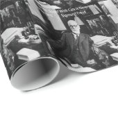Papier Cadeau Sigmund Freud Dans Son Bureau & Citation de Chat D (Coin rond)