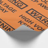 Papier Cadeau Signal de conservation à haute tension Avertisseme (Coin)