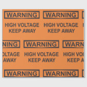 Papier Cadeau Signal de conservation à haute tension Avertisseme (Plat)