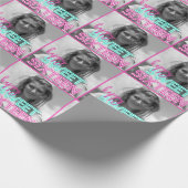 Papier Cadeau Signal Retro Neon avec Black & White Photo Sweet 1 (Coin)