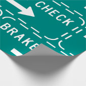 Papier Cadeau Signal routier de contrôle de freinage avec flèche