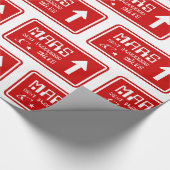 Papier Cadeau Signal routier de Mars (Coin)