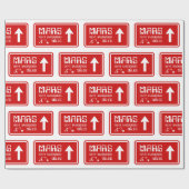 Papier Cadeau Signal routier de Mars (Plat)