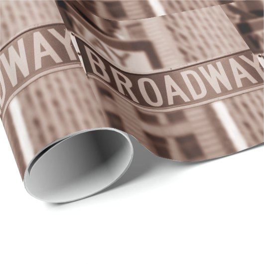 Papier Cadeau Signe de Broadway (Coin rond)