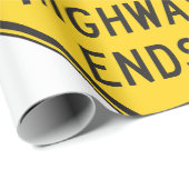 PAPIER CADEAU SIGNE DE FIN DE LA ROUTE DIVISÉE (Coin rond)