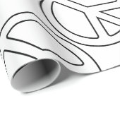 Papier Cadeau Signe de paix (Coin rond)