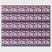 Papier Cadeau Signe en verre souillé de raseur-coiffeur (Plat)