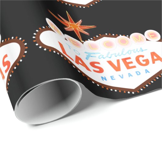 Papier Cadeau Signe fabuleux de Las Vegas Nevada (Coin rond)