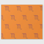 Papier Cadeau Signe tiré par la main de zodiaque de Scorpion (Plat)