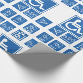 Papier Cadeau Signes d'accessibilité pour fauteuil roulant (Coin)