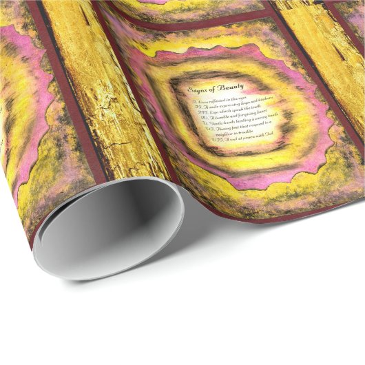 Papier Cadeau Signes de beauté (Coin rond)