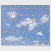 Papier Cadeau Signes De Paix Fleur Sur Le Ciel (Plat)