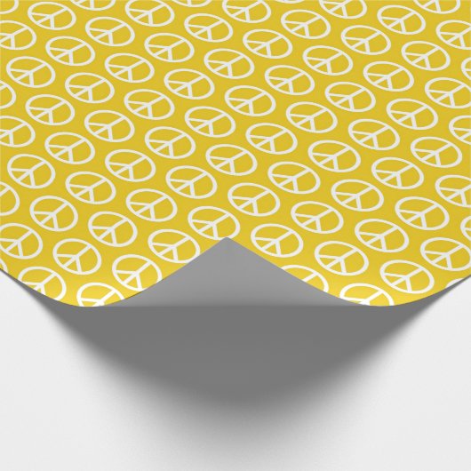 Papier Cadeau Signes de paix sur Sunny Yellow (Coin)