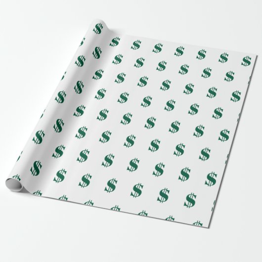 Papier Cadeau Signes Dollar (Déroulé)