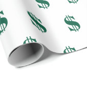 Papier Cadeau Signes Dollar (Coin rond)