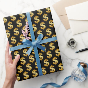 Papier Cadeau Signes en dollars or brillants
