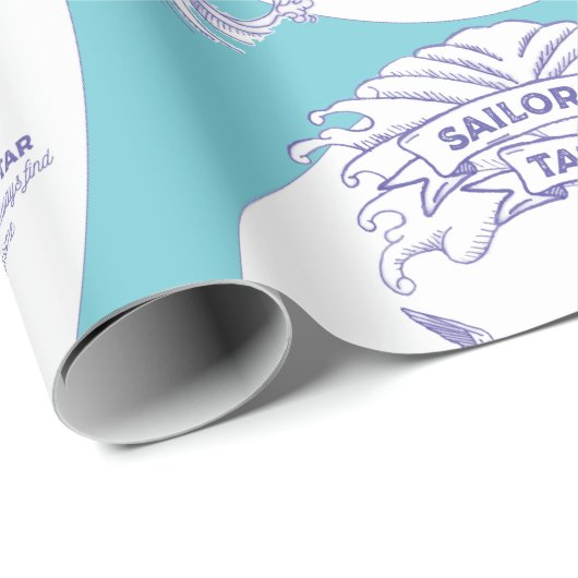 Papier Cadeau Significations de tatouage de marin ancien Envelop (Coin rond)