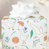 Papier Cadeau Silencieux Goose Party Blue