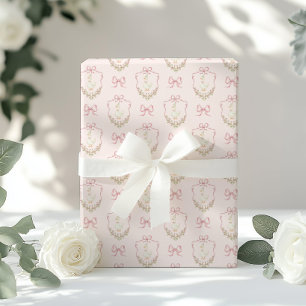 Papier Cadeau Silencieux Poitrine rose Vintage Guerre de baby sh