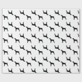 Papier Cadeau Silhouette allemande de chien d'indicateur aux (Plat)