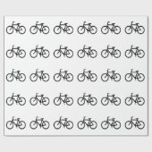 Papier Cadeau Silhouette de bicyclette (Plat)