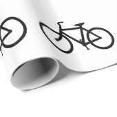 Papier Cadeau Silhouette de bicyclette (Coin rond)