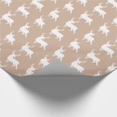 Papier Cadeau Silhouette de cerf blanc rustique (Coin)