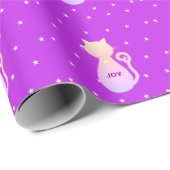 Papier Cadeau Silhouette de chat (Coin rond)