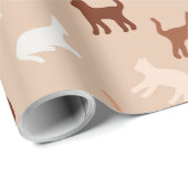 Papier Cadeau Silhouette de chat (Coin rond)