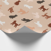 Papier Cadeau Silhouette de chat (Coin)