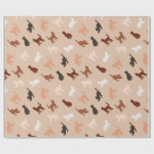 Papier Cadeau Silhouette de chat (Plat)