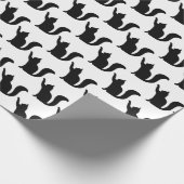 Papier Cadeau Silhouette de chat noir (Coin)