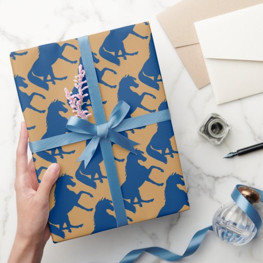 Papier Cadeau Silhouette de cheval cabré (Cadeaux)