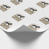 Papier Cadeau Silhouette de chien de mère fière Design vectoriel (Coin)