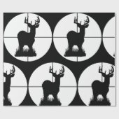 Papier Cadeau Silhouette de cible de chasse au cerf (Plat)