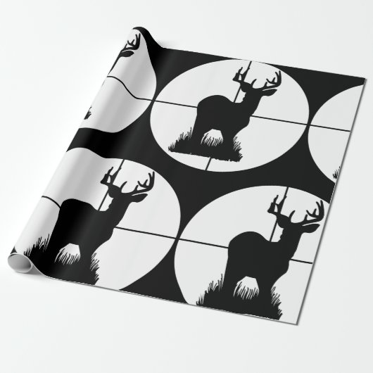 Papier Cadeau Silhouette de cible de chasse au cerf (Déroulé)