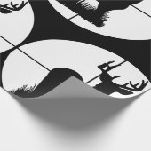 Papier Cadeau Silhouette de cible de chasse au cerf (Coin)
