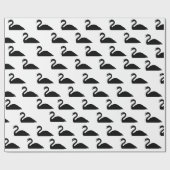 Papier Cadeau Silhouette | de cygne noir (Plat)