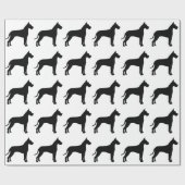 Papier Cadeau Silhouette de great dane (Plat)