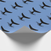 Papier Cadeau Silhouette de la queue de baleine d'Ocean Wave (Coin)