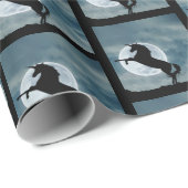 Papier Cadeau Silhouette de licorne magique Félicitations pour l (Coin rond)