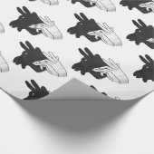 Papier Cadeau Silhouette de main de bouc (Coin)