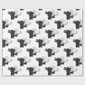 Papier Cadeau Silhouette de main de bouc (Plat)
