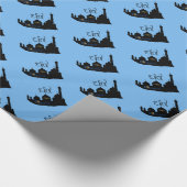 Papier Cadeau Silhouette de mosquée d'Eid Mubarak - papier (Coin)