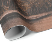 Papier Cadeau Silhouette de palmier à l'heure d'or (Coin rond)