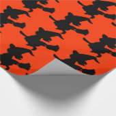 Papier Cadeau Silhouette de sorcière de vol (Coin)